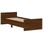 vidaXL Estructura de cama madera de ingeniería marrón roble 75x190 cm