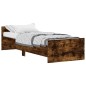 vidaXL Estructura de cama madera de ingeniería roble ahumado 75x190 cm vidaXL Estructura de cama madera de ingeniería roble ahumado 75x190 cm