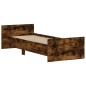 vidaXL Estructura de cama madera de ingeniería roble ahumado 75x190 cm vidaXL Estructura de cama madera de ingeniería roble ahumado 75x190 cm