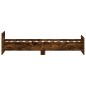vidaXL Estructura de cama madera de ingeniería roble ahumado 75x190 cm vidaXL Estructura de cama madera de ingeniería roble ahumado 75x190 cm