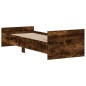 vidaXL Estructura de cama madera de ingeniería roble ahumado 75x190 cm vidaXL Estructura de cama madera de ingeniería roble ahumado 75x190 cm