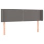 vidaXL Cabecero con LED cuero sintético gris 147x16x78/88 cm vidaXL Cabecero con LED cuero sintético gris 147x16x78/88 cm