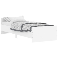 vidaXL Estructura de cama madera de ingeniería blanca 75x190 cm