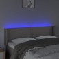 vidaXL Cabecero con LED cuero sintético gris 147x16x78/88 cm vidaXL Cabecero con LED cuero sintético gris 147x16x78/88 cm