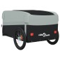 vidaXL Remolque para bicicleta hierro negro y gris 45 kg vidaXL Remolque para bicicleta hierro negro y gris 45 kg