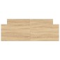 vidaXL Estructura de cama con cabecero piecero roble Sonoma 135x190 cm vidaXL Estructura de cama con cabecero piecero roble Sonoma 135x190 cm