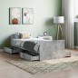 vidaXL Estructura de cama con cabecero piecero gris hormigón 75x190 cm vidaXL Estructura de cama con cabecero piecero gris hormigón 75x190 cm