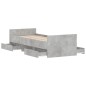 vidaXL Estructura de cama con cabecero piecero gris hormigón 75x190 cm vidaXL Estructura de cama con cabecero piecero gris hormigón 75x190 cm