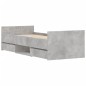 vidaXL Estructura de cama con cabecero piecero gris hormigón 75x190 cm vidaXL Estructura de cama con cabecero piecero gris hormigón 75x190 cm