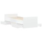vidaXL Estructura de cama con cabecero piecero blanca 75x190 cm vidaXL Estructura de cama con cabecero piecero blanca 75x190 cm