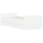 vidaXL Estructura de cama con cabecero piecero blanca 75x190 cm vidaXL Estructura de cama con cabecero piecero blanca 75x190 cm
