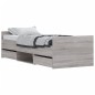 vidaXL Estructura de cama con cabecero piecero gris Sonoma 75x190 cm vidaXL Estructura de cama con cabecero piecero gris Sonoma 75x190 cm