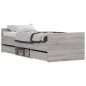 vidaXL Estructura de cama con cabecero piecero gris Sonoma 75x190 cm vidaXL Estructura de cama con cabecero piecero gris Sonoma 75x190 cm