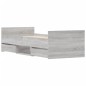 vidaXL Estructura de cama con cabecero piecero gris Sonoma 75x190 cm vidaXL Estructura de cama con cabecero piecero gris Sonoma 75x190 cm