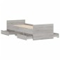 vidaXL Estructura de cama con cabecero piecero gris Sonoma 75x190 cm vidaXL Estructura de cama con cabecero piecero gris Sonoma 75x190 cm