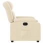 vidaXL Sillón reclinable de tela crema