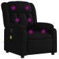 vidaXL Sillón reclinable de masaje de tela negro vidaXL Sillón reclinable de masaje de tela negro