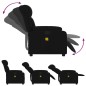 vidaXL Sillón reclinable de masaje de tela negro vidaXL Sillón reclinable de masaje de tela negro