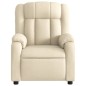 vidaXL Sillón de masaje reclinable de tela crema vidaXL Sillón de masaje reclinable de tela crema