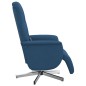vidaXL Sillón reclinable de masaje con reposapiés tela azul vidaXL Sillón reclinable de masaje con reposapiés tela azul