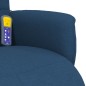 vidaXL Sillón reclinable de masaje con reposapiés tela azul vidaXL Sillón reclinable de masaje con reposapiés tela azul