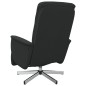 vidaXL Sillón reclinable de masaje con reposapiés tela negra vidaXL Sillón reclinable de masaje con reposapiés tela negra