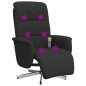 vidaXL Sillón reclinable de masaje con reposapiés tela negra vidaXL Sillón reclinable de masaje con reposapiés tela negra