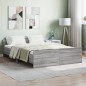 vidaXL Estructura de cama con cabecero piecero gris Sonoma 140x190 cm vidaXL Estructura de cama con cabecero piecero gris Sonoma 140x190 cm
