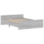 vidaXL Estructura de cama con cabecero piecero gris Sonoma 140x190 cm vidaXL Estructura de cama con cabecero piecero gris Sonoma 140x190 cm