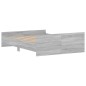 vidaXL Estructura de cama con cabecero piecero gris Sonoma 140x190 cm vidaXL Estructura de cama con cabecero piecero gris Sonoma 140x190 cm