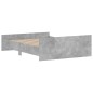 vidaXL Estructura de cama con cabecero piecero gris hormigón 140x190cm vidaXL Estructura de cama con cabecero piecero gris hormigón 140x190cm