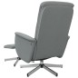 vidaXL Sillón reclinable de masaje con reposapiés tela gris claro vidaXL Sillón reclinable de masaje con reposapiés tela gris claro
