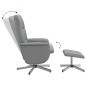 vidaXL Sillón reclinable de masaje con reposapiés tela gris claro vidaXL Sillón reclinable de masaje con reposapiés tela gris claro