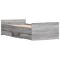 vidaXL Estructura de cama con cabecero piecero gris Sonoma 100x200 cm vidaXL Estructura de cama con cabecero piecero gris Sonoma 100x200 cm