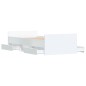 vidaXL Estructura de cama con cabecero piecero blanca 90x200 cm