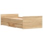 vidaXL Estructura de cama con cabecero piecero roble Sonoma 100x200 cm vidaXL Estructura de cama con cabecero piecero roble Sonoma 100x200 cm