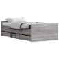 vidaXL Estructura de cama con cabecero piecero gris Sonoma 90x190 cm vidaXL Estructura de cama con cabecero piecero gris Sonoma 90x190 cm
