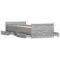 vidaXL Estructura de cama con cabecero piecero gris Sonoma 90x190 cm vidaXL Estructura de cama con cabecero piecero gris Sonoma 90x190 cm