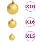 vidaXL Árbol de Navidad artificial con bisagras 300 LED y bolas 240 cm vidaXL Árbol de Navidad artificial con bisagras 300 LED y bolas 240 cm