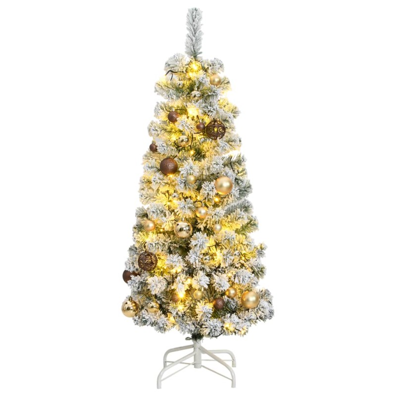 vidaXL Árbol de Navidad artificial con bisagras 150 LED y bolas 150 cm vidaXL Árbol de Navidad artificial con bisagras 150 LED y bolas 150 cm