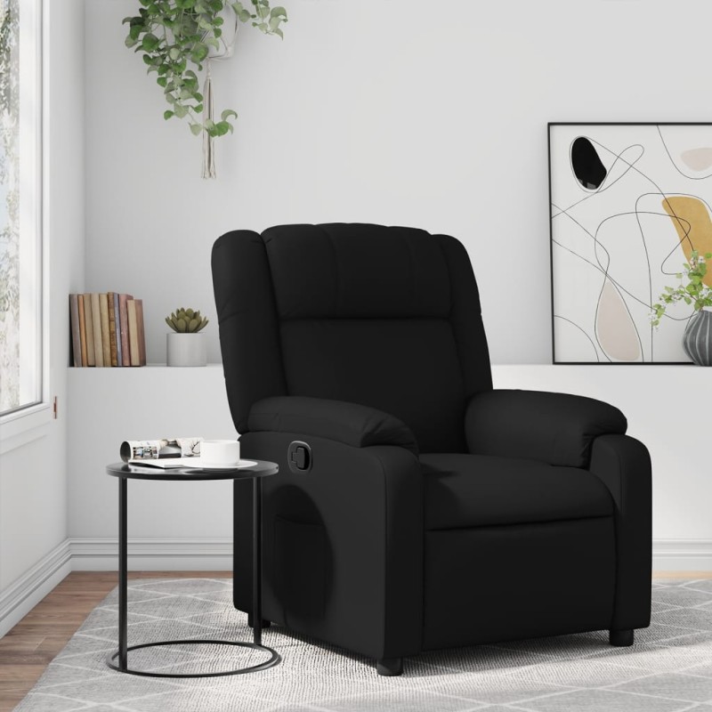 vidaXL Sillón reclinable de cuero sintético negro vidaXL Sillón reclinable de cuero sintético negro