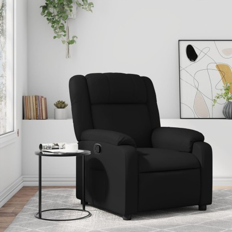 vidaXL Sillón reclinable de cuero sintético negro