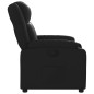 vidaXL Sillón reclinable de cuero sintético negro vidaXL Sillón reclinable de cuero sintético negro