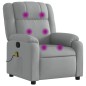 vidaXL Sillón reclinable de masaje de tela gris claro vidaXL Sillón reclinable de masaje de tela gris claro