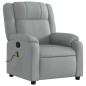 vidaXL Sillón reclinable de masaje de tela gris claro vidaXL Sillón reclinable de masaje de tela gris claro