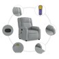vidaXL Sillón reclinable de masaje de tela gris claro vidaXL Sillón reclinable de masaje de tela gris claro