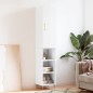 vidaXL Aparador alto madera contrachapada blanco brillo 34,5x34x180 cm vidaXL Aparador alto madera contrachapada blanco brillo 34,5x34x180 cm