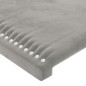 vidaXL Cabecero con LED de terciopelo gris claro 163x16x78/88 cm