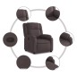 vidaXL Sillón reclinable de tela marrón oscuro vidaXL Sillón reclinable de tela marrón oscuro