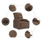 vidaXL Sillón reclinable de tela marrón vidaXL Sillón reclinable de tela marrón